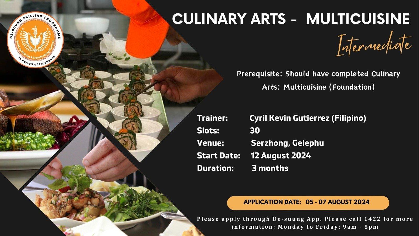 Culinary Arts - Multicuisine (Intermediate)